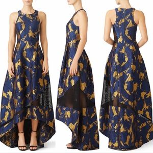 Sachin + Babi Blue and Gold High-Low Dress